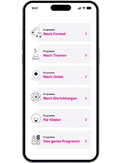 fzey für Lange Nacht der Wissenschaften - Ansicht 2 Website mobile - animiertes GIF