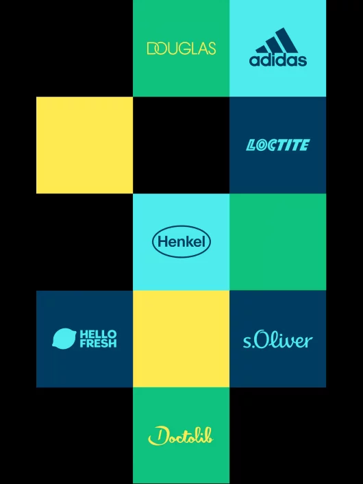 Logoanordnung im Design für Claneo