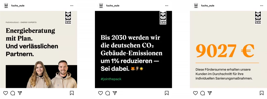Templates für Social Media für Fuchs & Eule