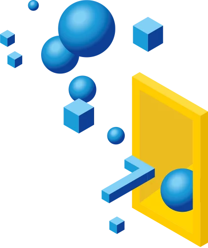 3D Grafikelemente unseres Designs für das IWH
