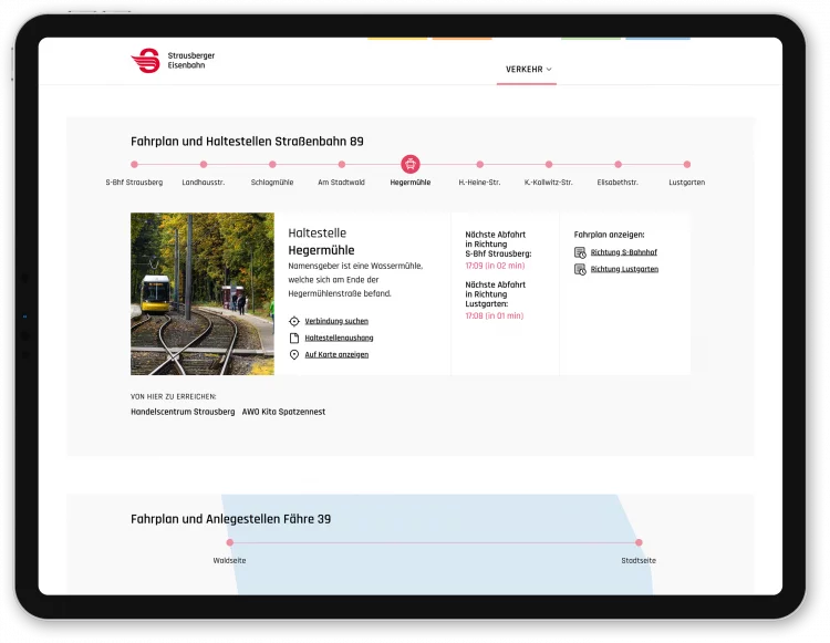 fzey für Strausberg - Ansicht 3 Website auf iPad