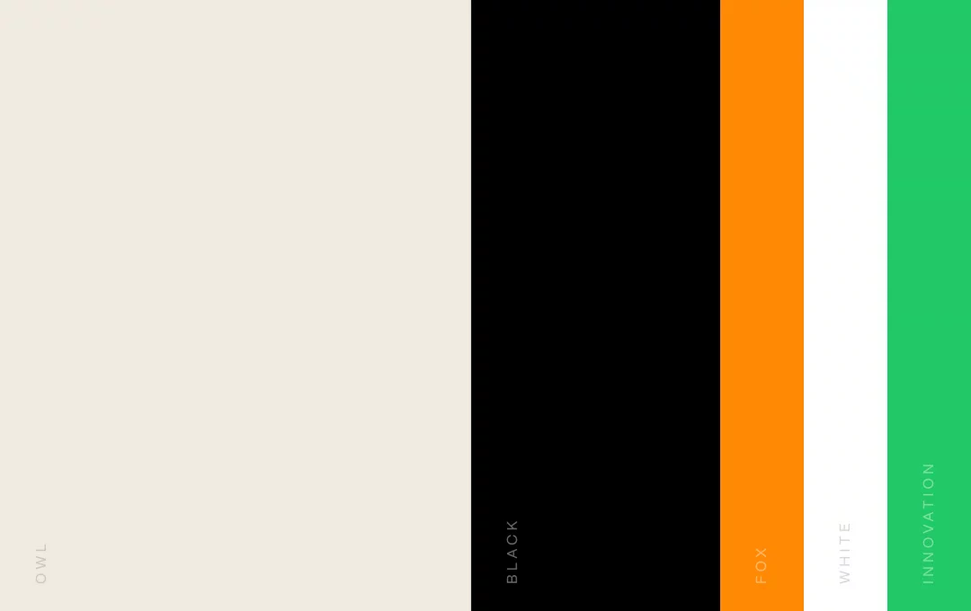 fzey für Fuchs & Eule - Ansicht Farbentwürfe (schwarz,orange,weiss,grün)