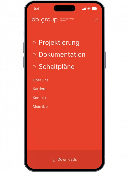 fzey für IBB Fördertechnik GmbH - Ansicht 3 Website Menü mobile