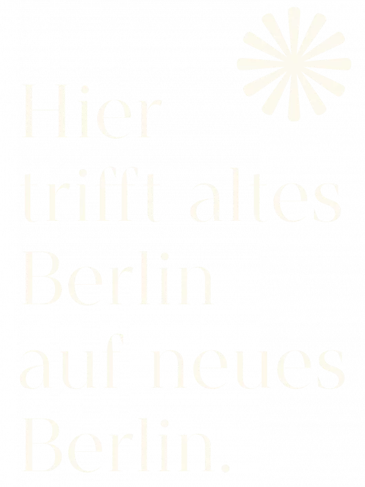 fzey für SETS Berlin - Beispiel Corporate Design - Gestaltung Slogan für Website - Hier trifft altes Berlin auf neues Berlin