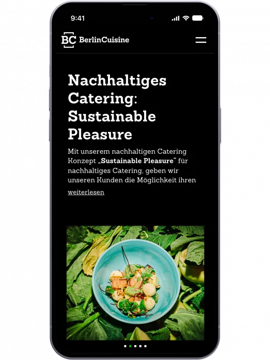fzey für Berlin Cuisine - Ansicht Website mobile